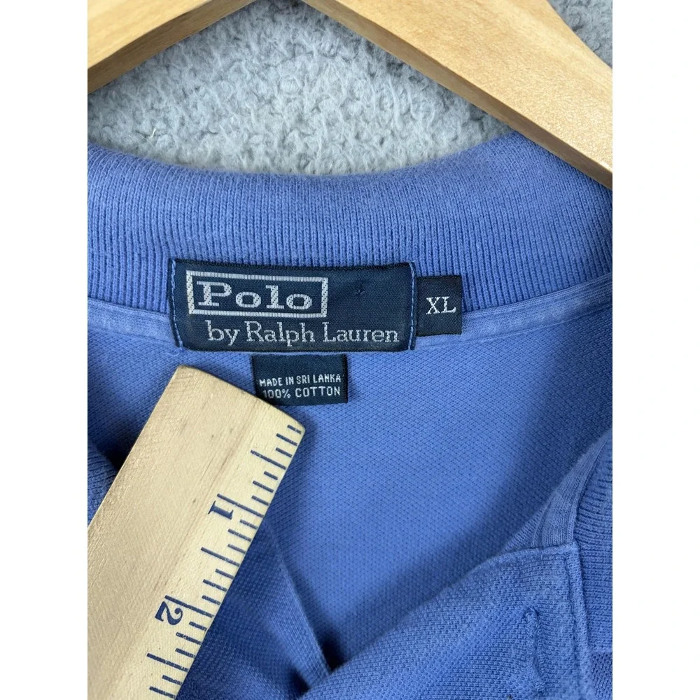 Polo Ralph Lauren Polo Shirt Mens XL Blue 100% Cotton Short Sleeve Casual Mens